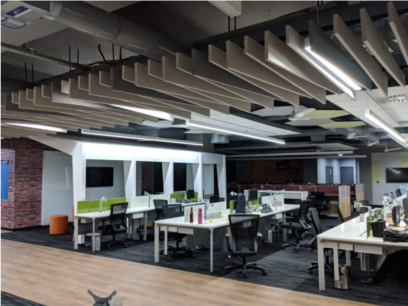 Baffle Ceiling Incline